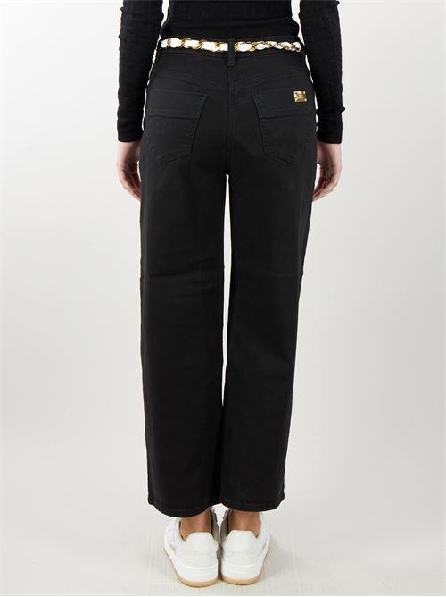 Cropped palazzo jeans with chain belt Elisabetta Franchi ELISABETTA FRANCHI | Jeans | PJ42D41E2110